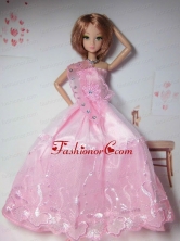 New Arrival Red Dress With Tulle Made To Fit The Quinceanera Doll Babidf285for